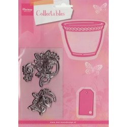 (COL1345)Collectables set flowerpot