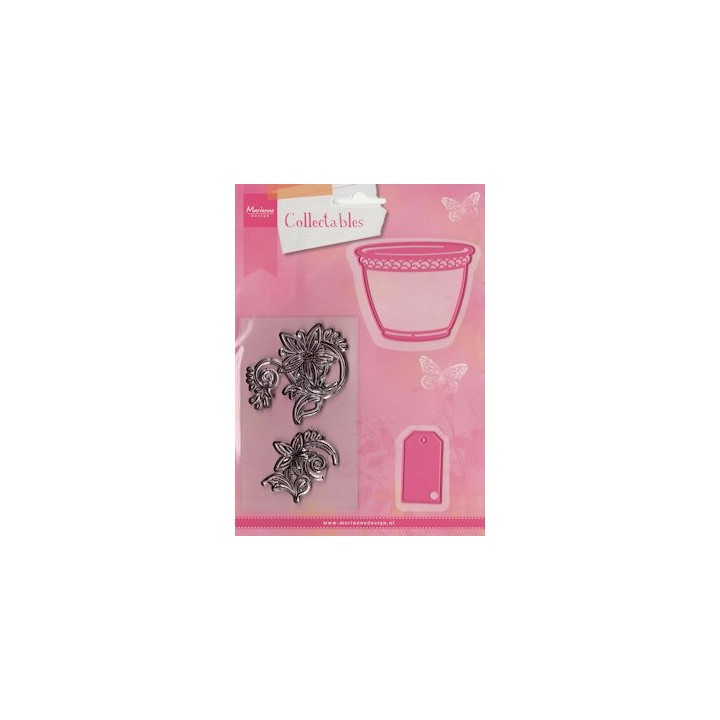 (COL1345)Collectables set flowerpot