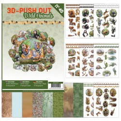 (3DPO10040)3D Push Out Book 40 - Wild Animals