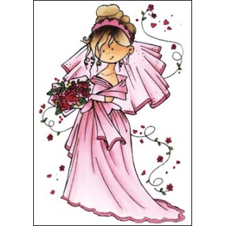 (HM9461) Clear Stamp Here comes the bride