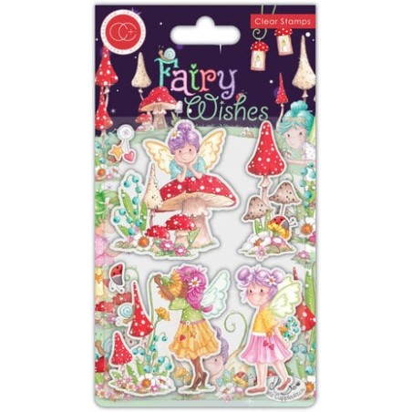 (CCSTMP088)Craft Consortium Fairy Wishes Clear Stamps Flowers