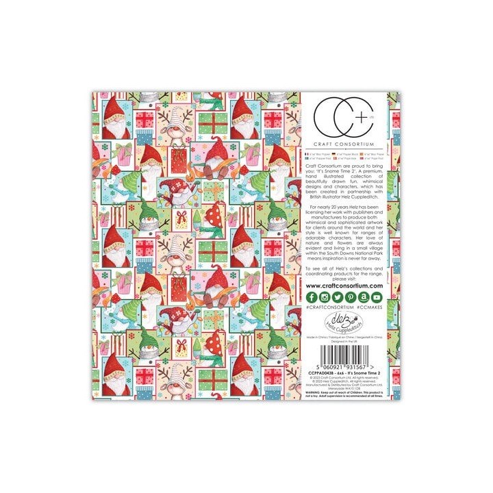(CCPPAD043B)Craft Consortium It's Snome Time 2 6x6 Inch Paper Pad