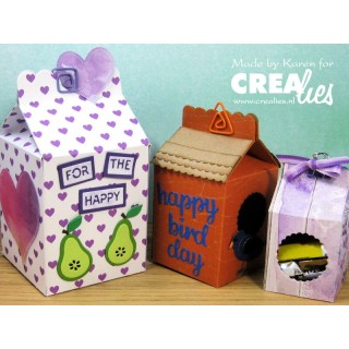 (CLNestXXL154)Crealies Crea-Nest-Lies XXL Hearts with little stripes