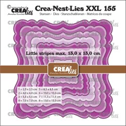 (CLNestXXL155)Crealies Crea-Nest-Lies XXL Fantasy square A little stripes