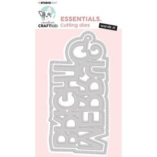 (CCL-ES-CD687)Studio Light SL Cutting Die Wordz XL Merry and Bright Essentials nr.687