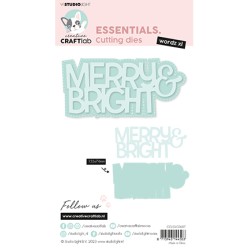 (CCL-ES-CD687)Studio Light SL Cutting Die Wordz XL Merry and Bright Essentials nr.687