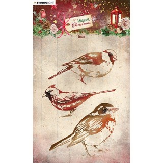 (SL-MC-STAMP499)Studio light Clear stamp Birds Magical Christmas nr.499