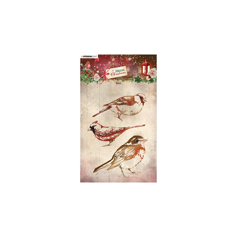 (SL-MC-STAMP499)Studio light Clear stamp Birds Magical Christmas nr.499