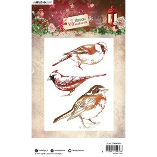 (SL-MC-STAMP499)Studio light Clear stamp Birds Magical Christmas nr.499
