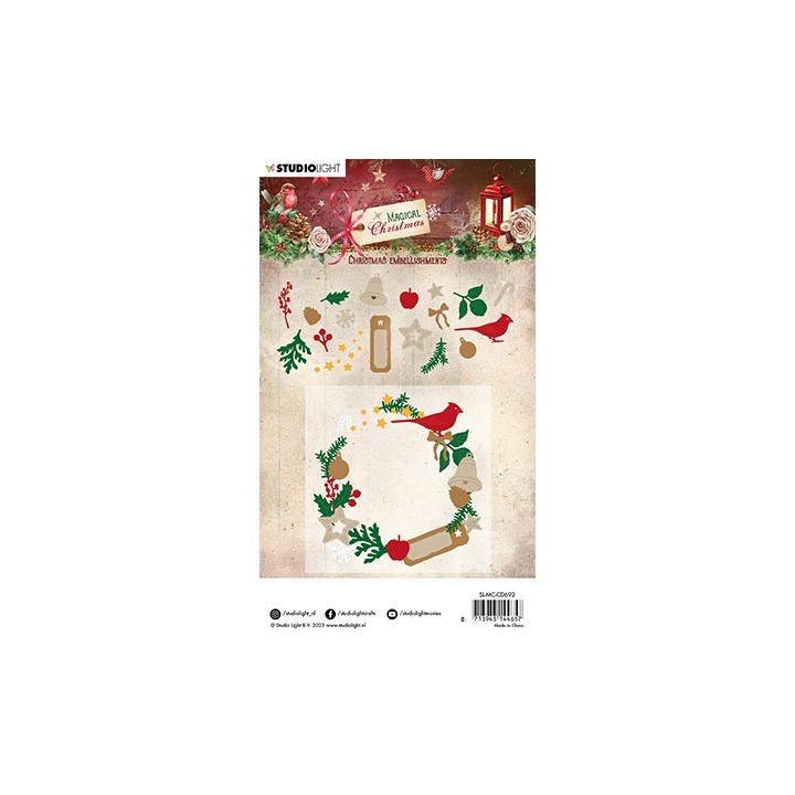 (SL-MC-CD692)Studio Light SL Cutting Die Christmas embellishments Magical Christmas nr.692