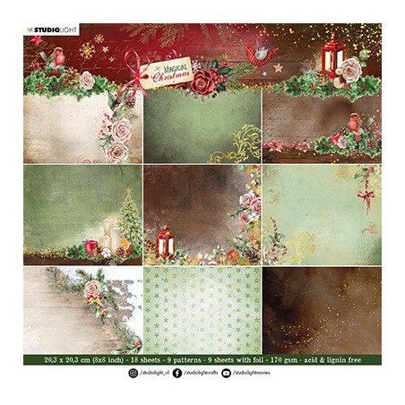 (SL-MC-PP103)Studio Light Paper Pad Paper Pad Backgrounds Magical Christmas nr.103
