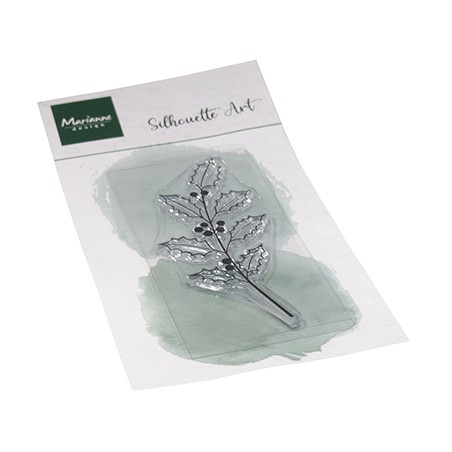 (CS1142)Clear stamp Silhouette Art - Holly