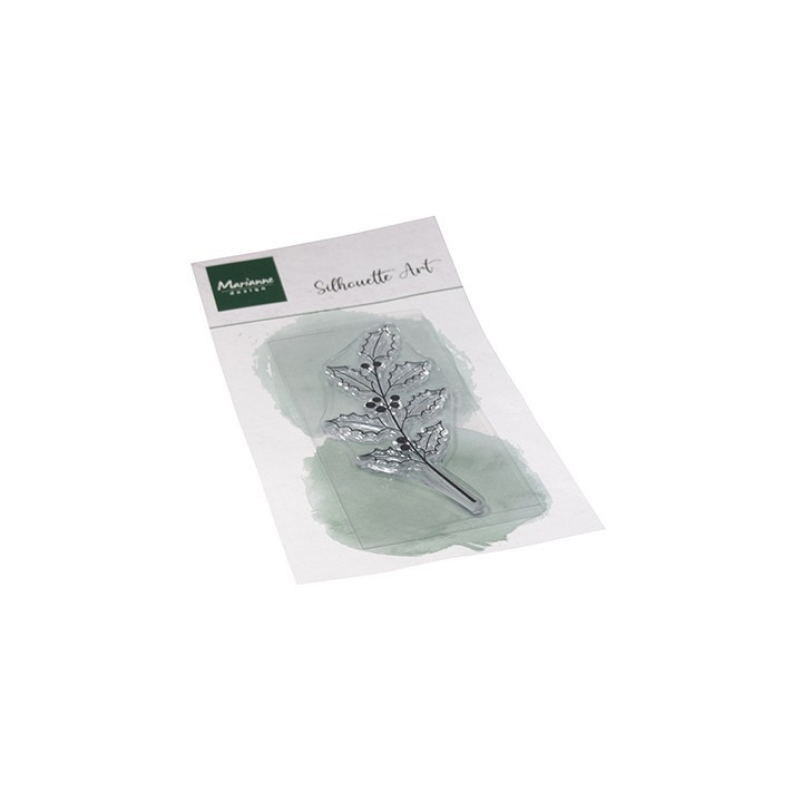 (CS1142)Clear stamp Silhouette Art - Holly