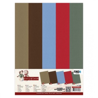(AD-A4-10028)Linen Cardstock Pack - A4 - Amy Design - Snowy Christmas
