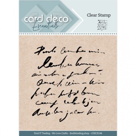 (CDECS144)Card Deco Essentials Clear Stamps - Vintage Text Lines