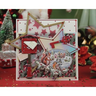 (CDEVE005)Card Deco Essentials - Vellum - Stars Red