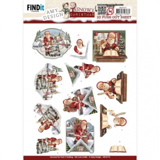 (SB10773)3D Push-Out - Amy Design - Snowy Christmas - Snowy Santa