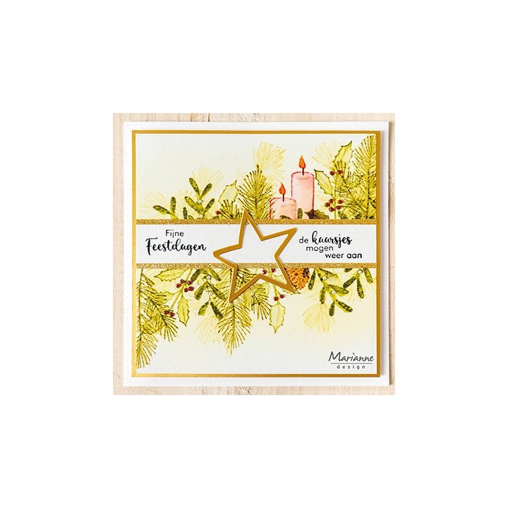 (CS1146)Clear stamp Silhouette Art - Candles