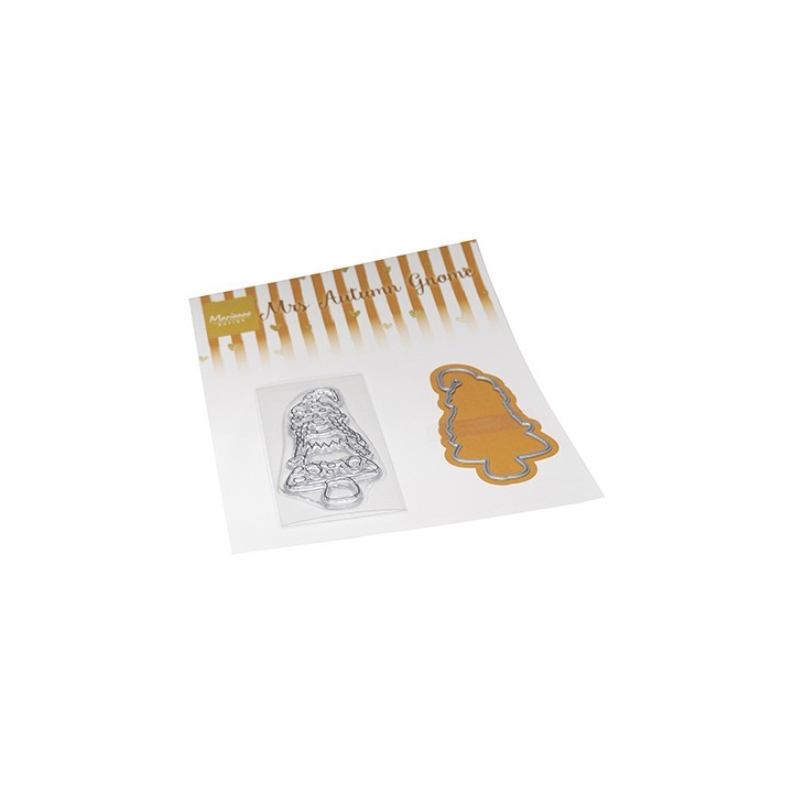 (CS1150)Clear stamp + Dies Mrs. Autumn Gnome