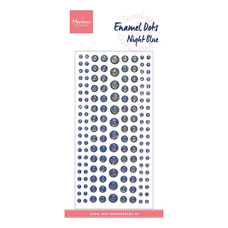 (PL4525)Marianne Design Enamel Dots, Night Blue glitter