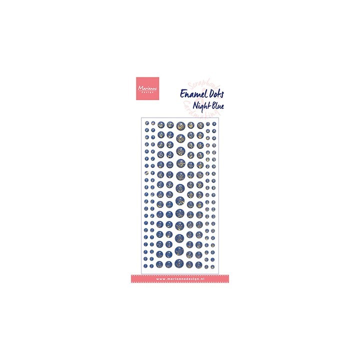 (PL4525)Marianne Design Enamel Dots, Night Blue glitter