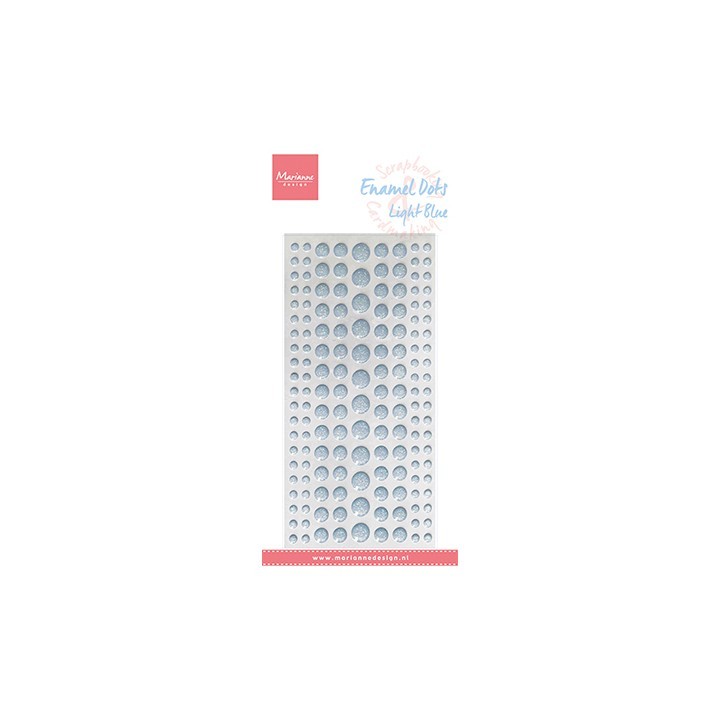 (PL4526)Marianne Design Enamel Dots, Light Blue glitter
