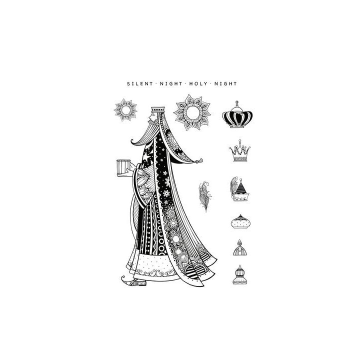 (KK0019)Katkin Krafts Wise Man A5 Clear Stamp Set