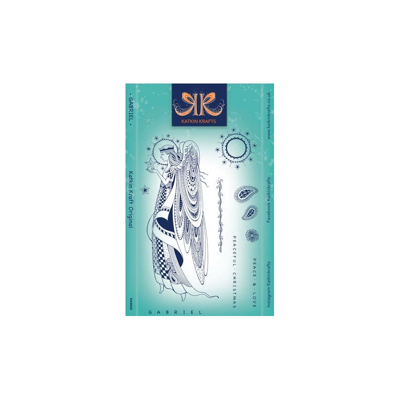 (KK0020)Katkin Krafts Gabriel A5 Clear Stamp Set