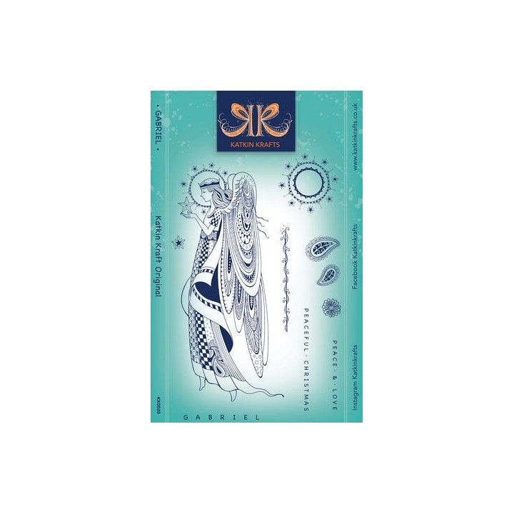 (KK0020)Katkin Krafts Gabriel A5 Clear Stamp Set