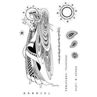(KK0020)Katkin Krafts Gabriel A5 Clear Stamp Set