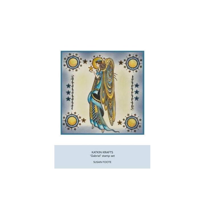 (KK0020)Katkin Krafts Gabriel A5 Clear Stamp Set