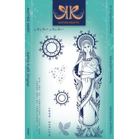 (KK0021)Katkin Krafts Mother Mary A5 Clear Stamp Set