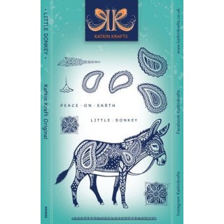 (KK0022)Katkin Krafts Little Donkey A5 Clear Stamp Set
