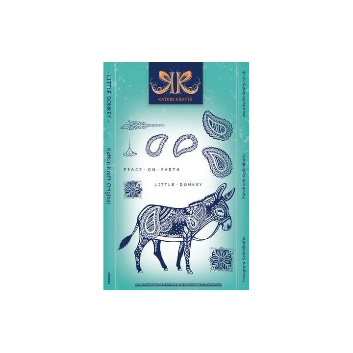 (KK0022)Katkin Krafts Little Donkey A5 Clear Stamp Set