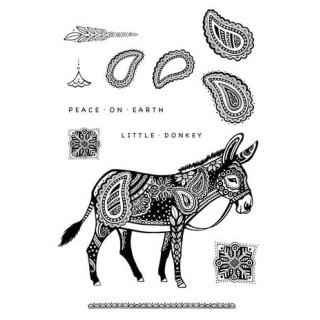 (KK0022)Katkin Krafts Little Donkey A5 Clear Stamp Set