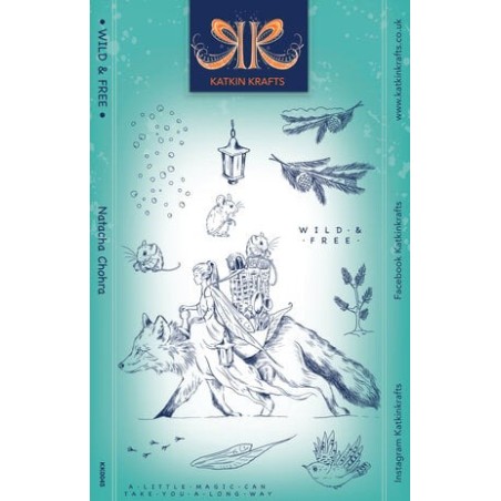 (KK0045)Katkin Krafts Wild & Free A5 Clear Stamp Set