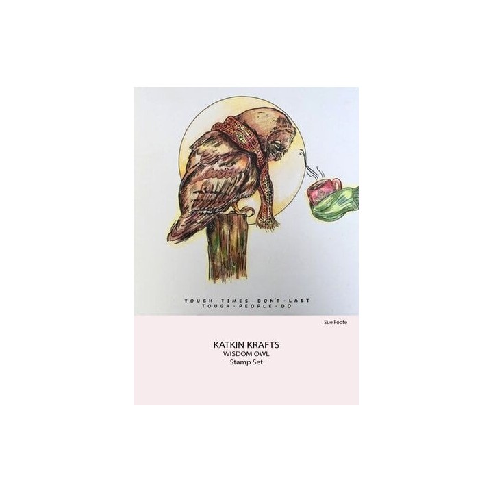 (KK0046)Katkin Krafts Wisdom Owl A5 Clear Stamp Set