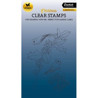 (SL-ES-STAMP478)Studio light SL Clear stamp Winter birds Essentials nr.478
