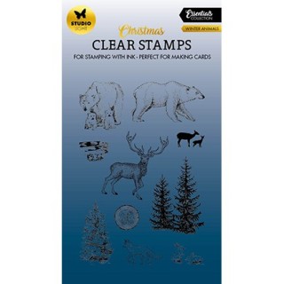 (SL-ES-STAMP480)Studio light SL Clear stamp Winter animals Essentials nr.480