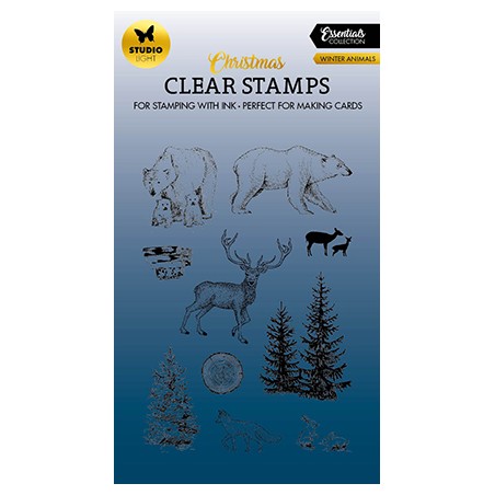 (SL-ES-STAMP480)Studio light SL Clear stamp Winter animals Essentials nr.480