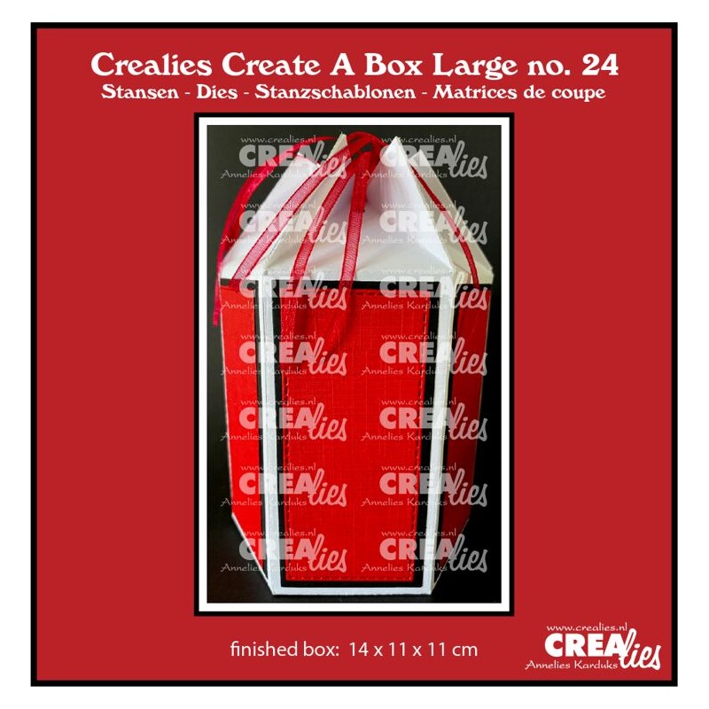 (CCABL24)Crealies Create A Box Large Hexagon box