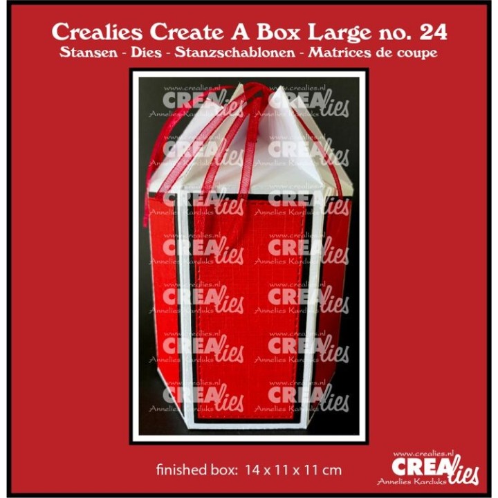 (CCABL24)Crealies Create A Box Large Hexagon box