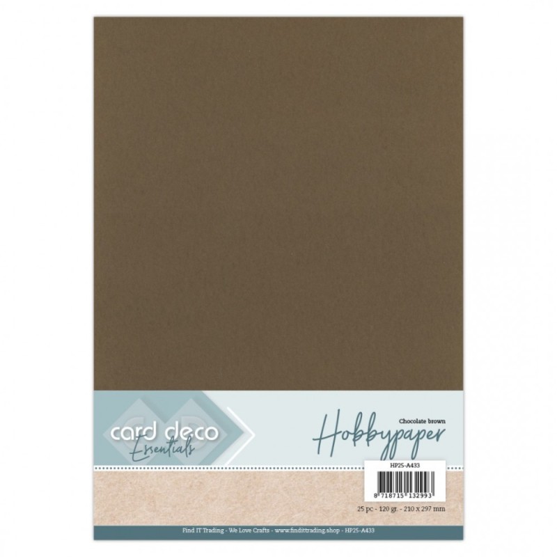 (HP25-A433)Card Deco Essentials - Hobbypaper - Chocolate brown