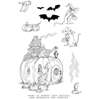 (KK0052)Katkin Krafts Home Sweet Home A5 Clear Stamp Set
