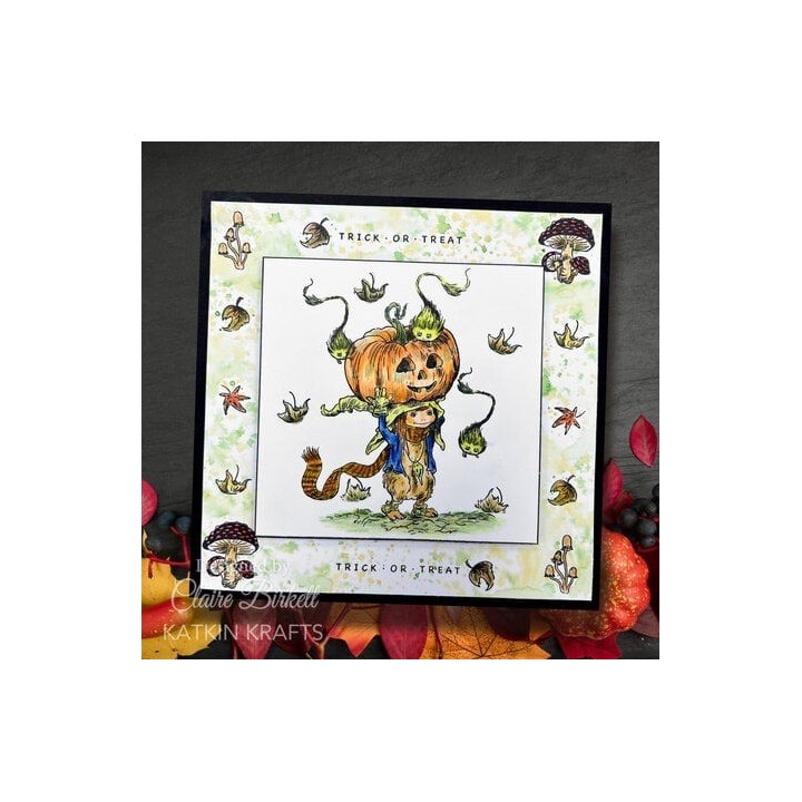 (KK0053)Katkin Krafts Trick Or Treat A5 Clear Stamp Set