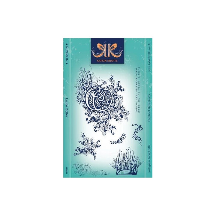 (KK0054)Katkin Krafts Pumpkin A5 Clear Stamp Set