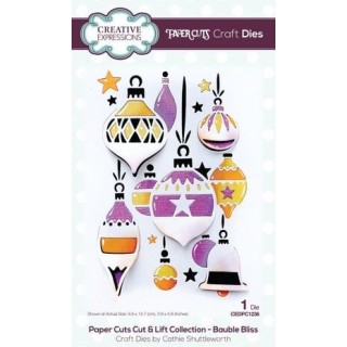 (CEDPC1236)Creative Expressions Cathie Shuttleworth Paper Cuts Cut & Lift Bauble Bliss