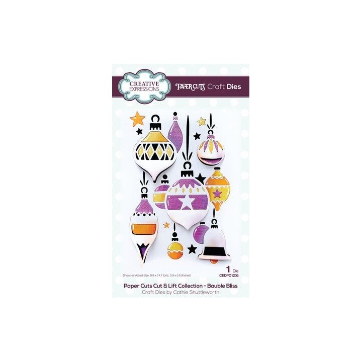 (CEDPC1236)Creative Expressions Cathie Shuttleworth Paper Cuts Cut & Lift Bauble Bliss