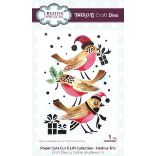 (CEDPC1237)Creative Expressions Cathie Shuttleworth Paper Cuts Cut & Lift Festive Trio