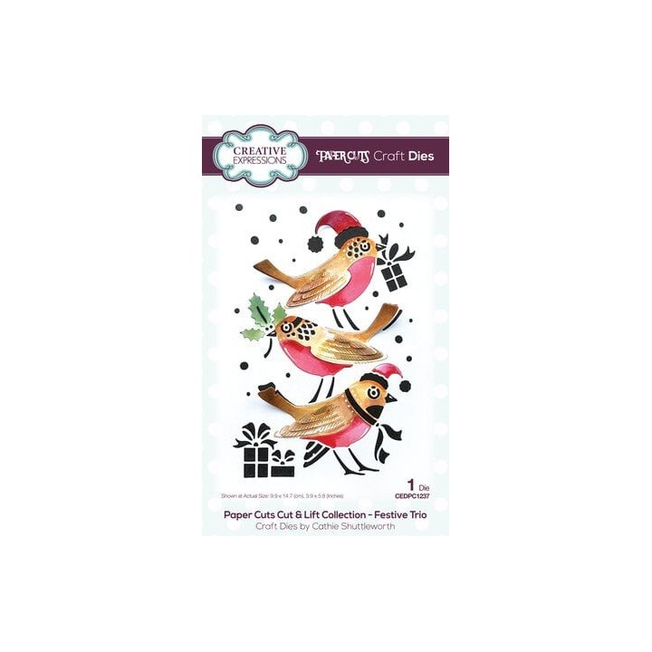 (CEDPC1237)Creative Expressions Cathie Shuttleworth Paper Cuts Cut & Lift Festive Trio